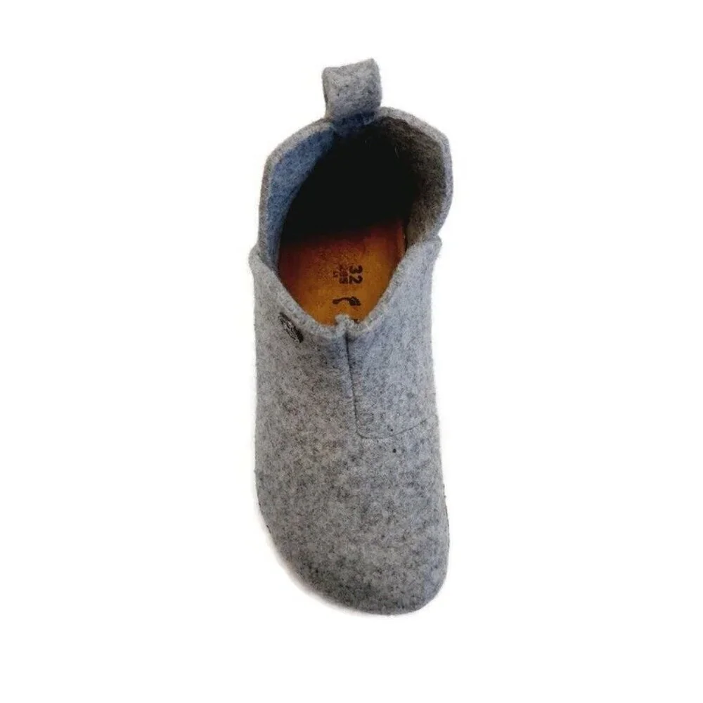 Birkenstock Andermatt Kids Slipper Bootie Size L1 EU 32 Wool Light Gray Narrow